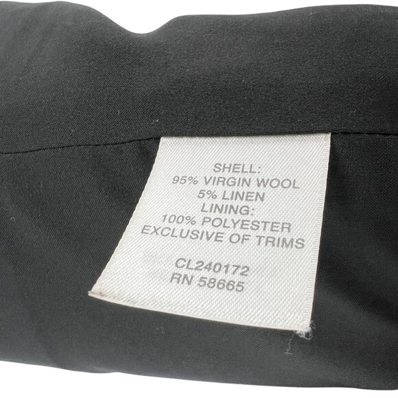 Classiques Entier Wool Linen Tie Waist Blazer Jacket Navy Blue Size 6 - Picture 11 of 14